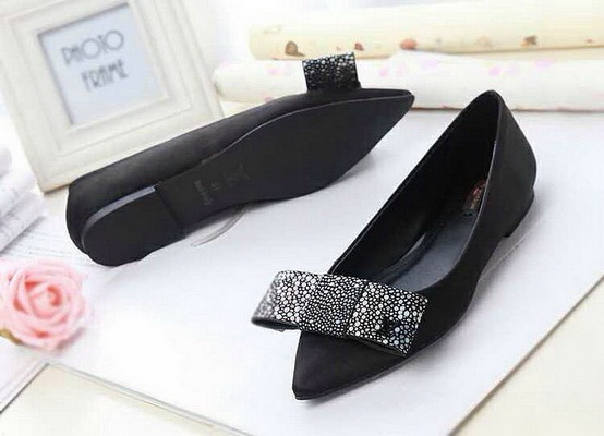 LV Shallow mouth flat shoes Women--026